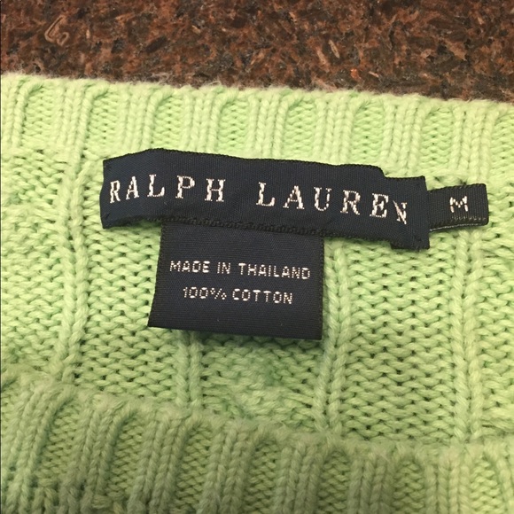 Ralph Lauren celery green sweater - Picture 2 of 4